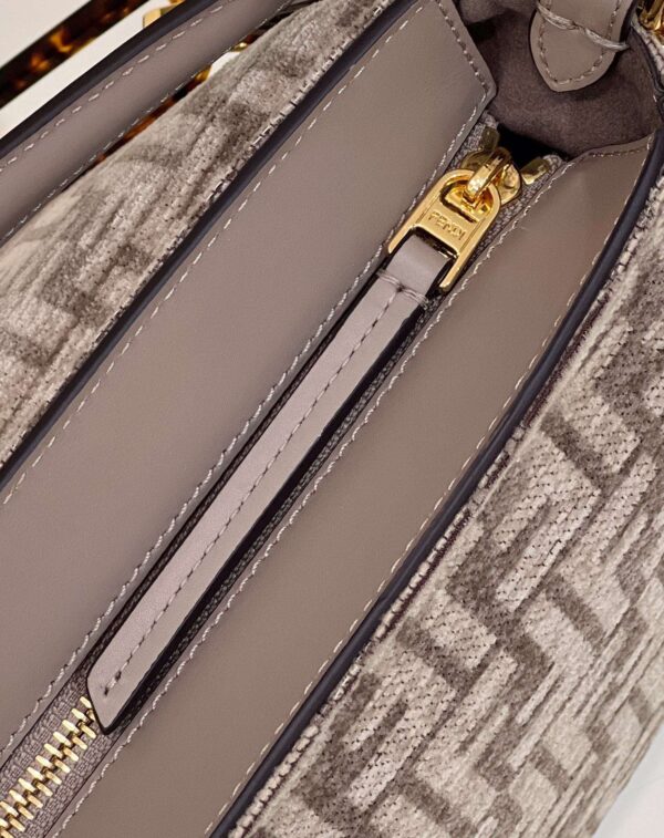 1:1 Replica Fendi O'Lock Zip Beige/Blue/Grey For Women 36cm / 14.2in 8BR805ALFVF1IQU