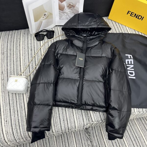 Fendi Padded Jacket Black For Women
