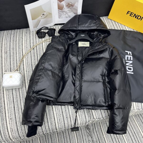 Fendi Padded Jacket Black For Women