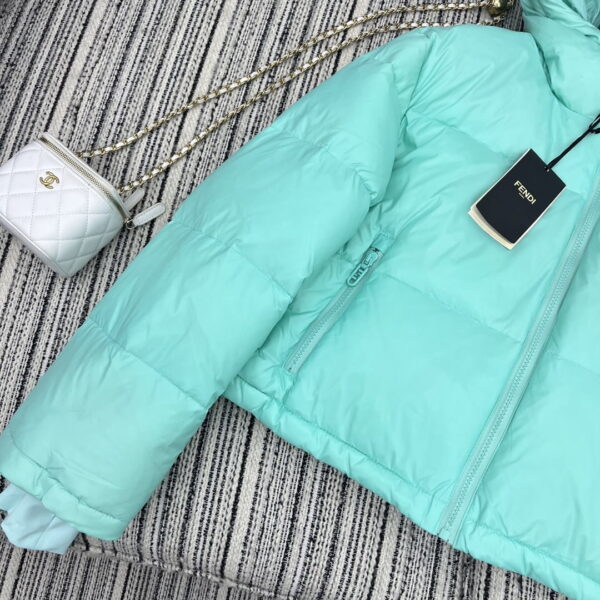 Fendi Padded Jacket Jade Green For Women