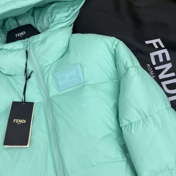 Fendi Padded Jacket Jade Green For Women