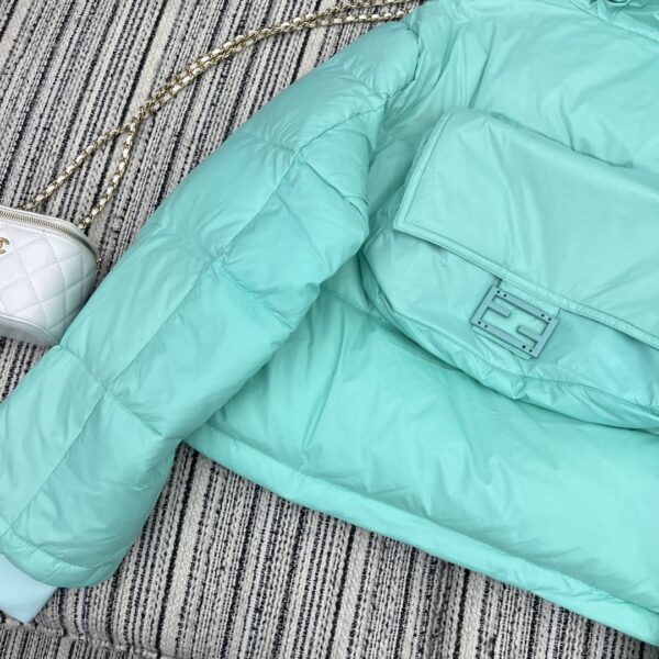Fendi Padded Jacket Jade Green For Women
