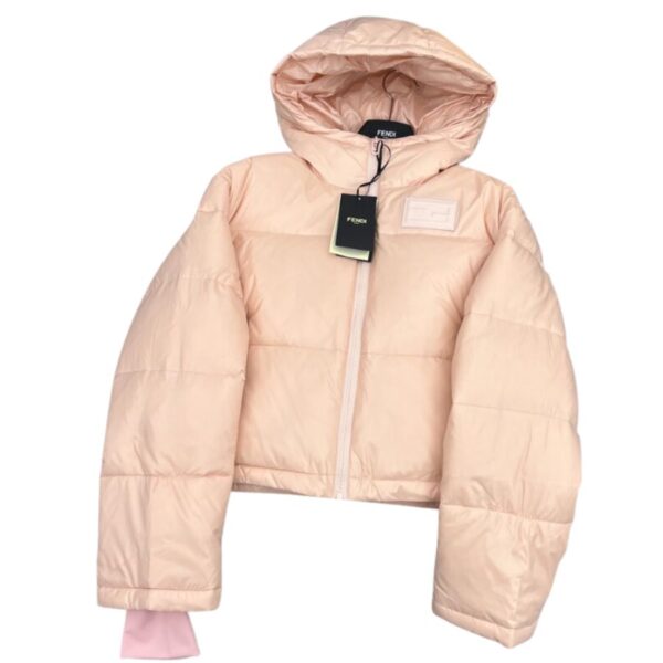 Fendi Padded Jacket Light Orange For Women