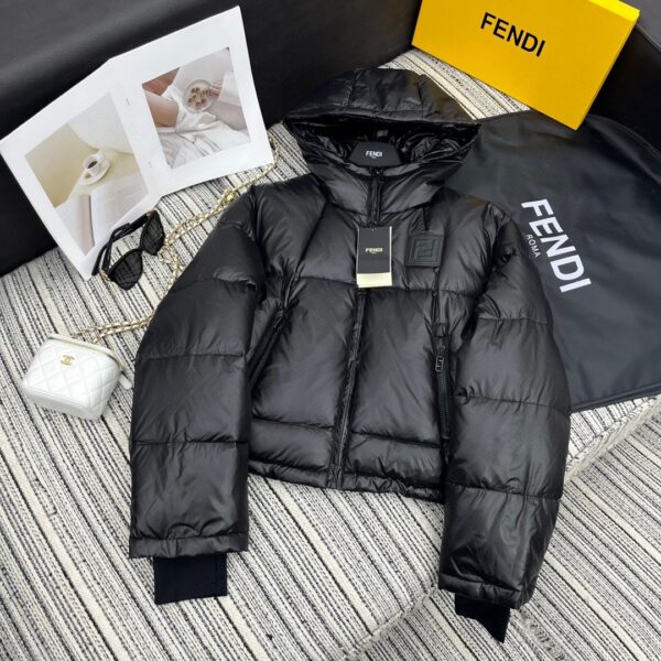 Fendi Padded Thick Jacket Black For Women