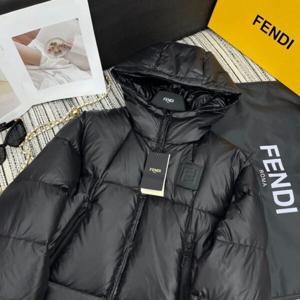 Fendi Padded Thick Jacket Black For Women