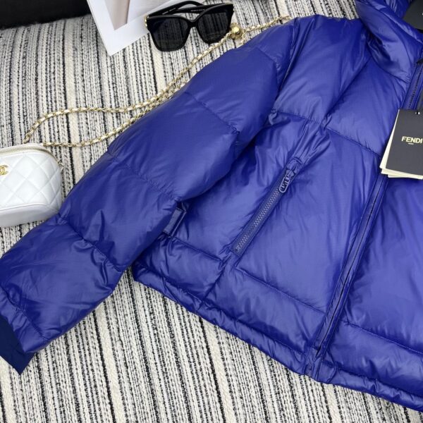 Fendi Padded Thick Jacket Blue For Women