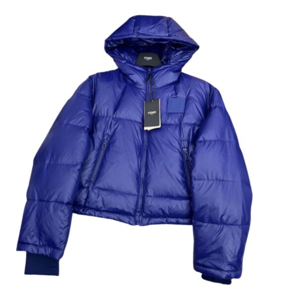 Fendi Padded Thick Jacket Blue For Women