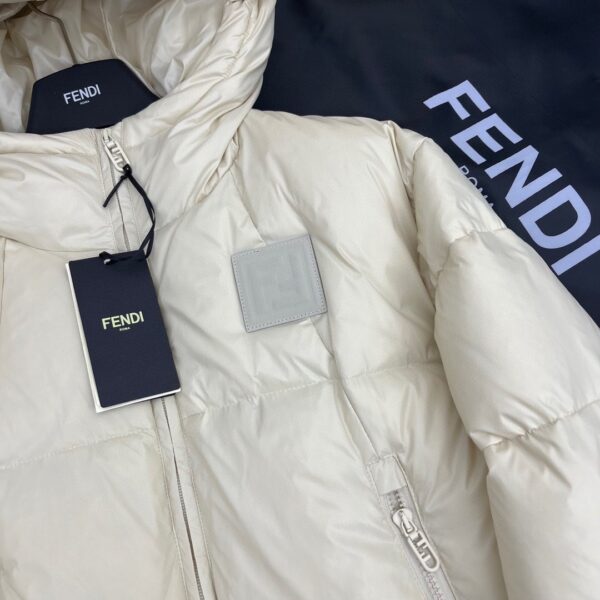 Fendi Padded Thick Jacket Cream For Women