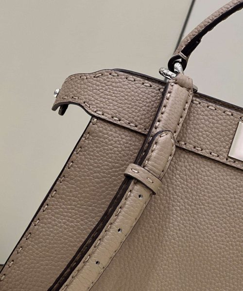 1:1 Replica Fendi Peekaboo ISeeU Medium Brown For Women, Women's Handbags, Shoulder Bags 13.1in/33.5cm FF