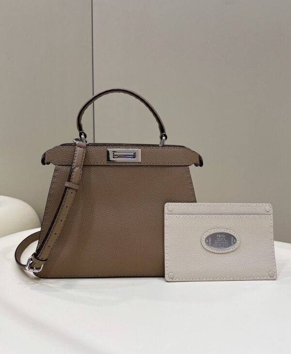 1:1 Replica Fendi Peekaboo ISeeU Medium Brown For Women, Women's Handbags, Shoulder Bags 13.1in/33.5cm FF