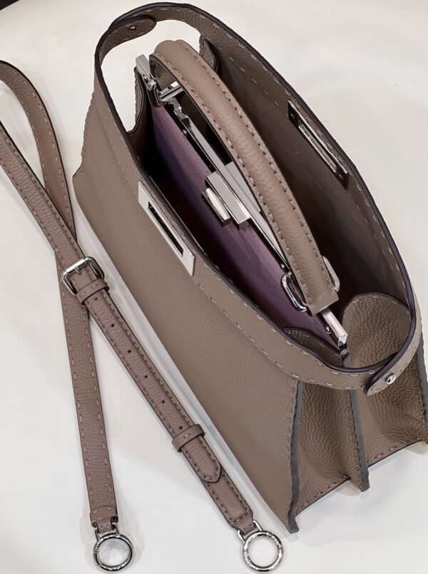 1:1 Replica Fendi Peekaboo ISeeU Medium Brown For Women, Women's Handbags, Shoulder Bags 13.1in/33.5cm FF