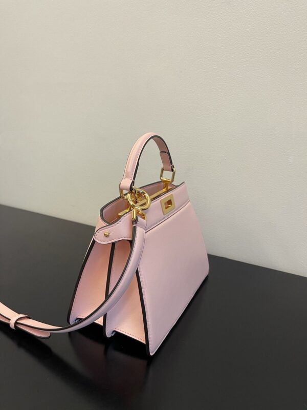1:1 Replica Fendi Peekaboo ISeeU Petite Beige Bag Small For Woman 20cm/8in