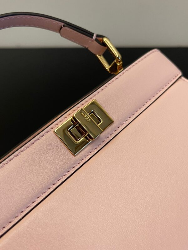 1:1 Replica Fendi Peekaboo ISeeU Petite Beige Bag Small For Woman 20cm/8in