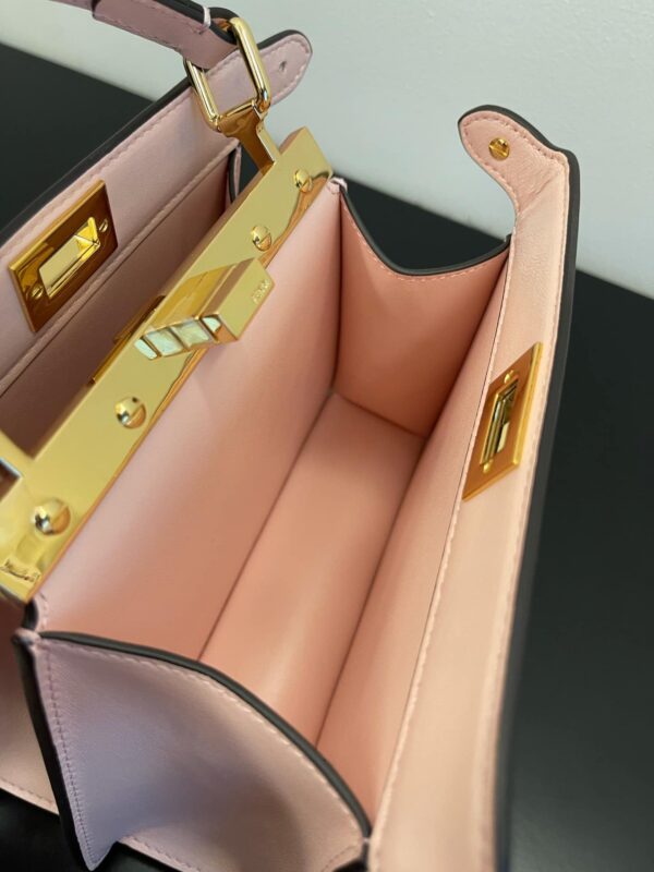 1:1 Replica Fendi Peekaboo ISeeU Petite Beige Bag Small For Woman 20cm/8in