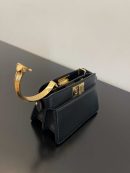 1:1 Replica Fendi Peekaboo ISeeU Petite Black Micro Bag For Woman 11cm/4.5in