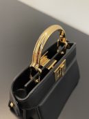 1:1 Replica Fendi Peekaboo ISeeU Petite Black Micro Bag For Woman 11cm/4.5in