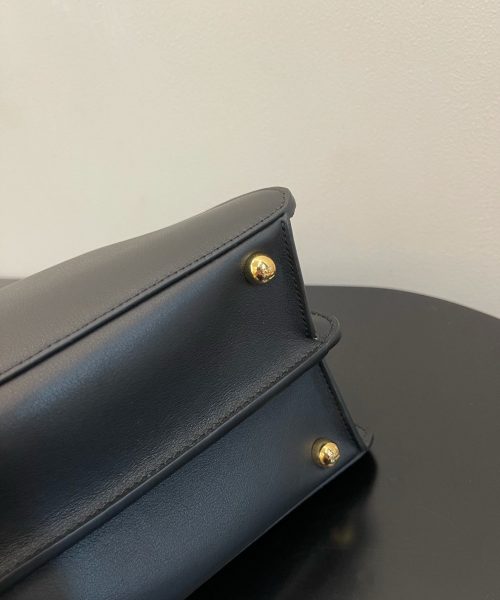 1:1 Replica Fendi Peekaboo ISeeU Petite Black Small Bag For Woman 20cm/8in