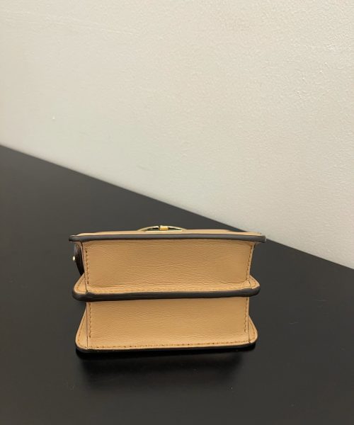1:1 Replica Fendi Peekaboo ISeeU Petite Brown Micro Bag For Woman 11cm/4.5in