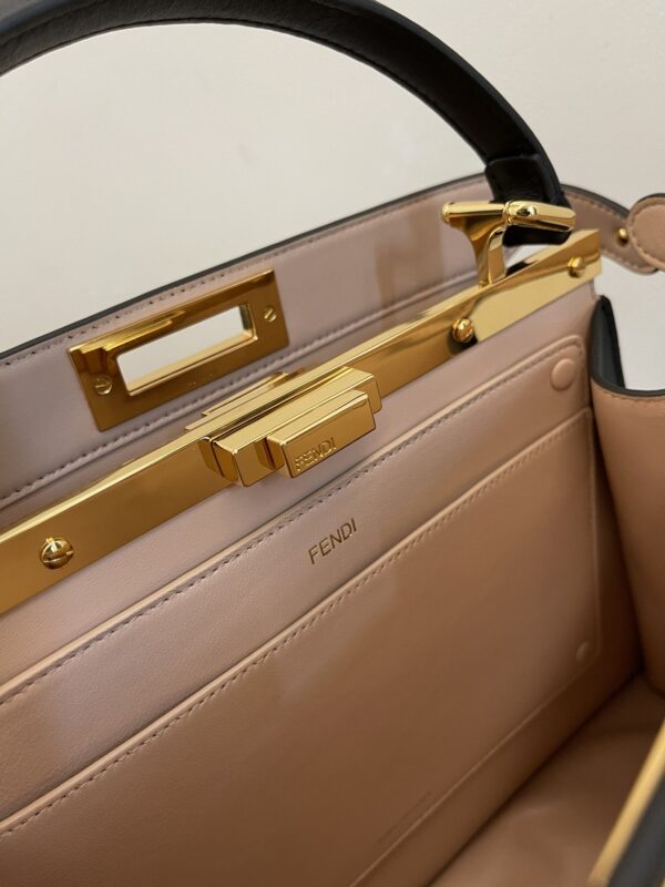 1:1 Replica Fendi Peekaboo ISeeU Petite Brown Small Bag For Woman 20cm/8in