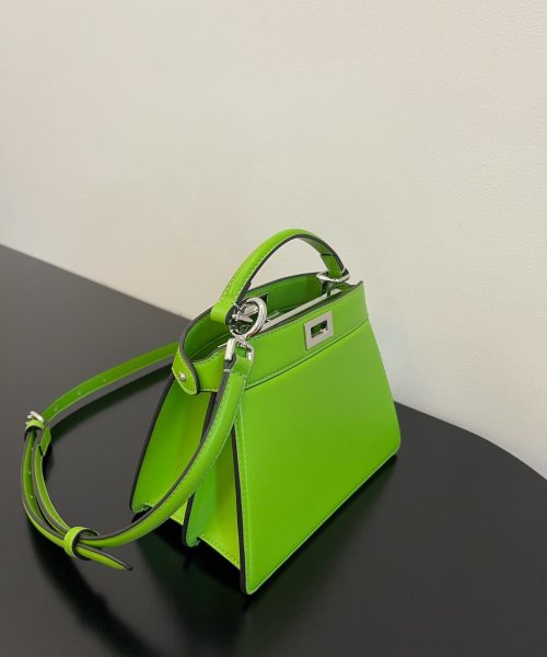 1:1 Replica Fendi Peekaboo ISeeU Petite Chartreuse Small Bag For Woman 20cm/8in
