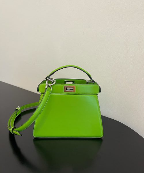 1:1 Replica Fendi Peekaboo ISeeU Petite Chartreuse Small Bag For Woman 20cm/8in