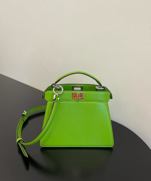 1:1 Replica Fendi Peekaboo ISeeU Petite Chartreuse Small Bag For Woman 20cm/8in