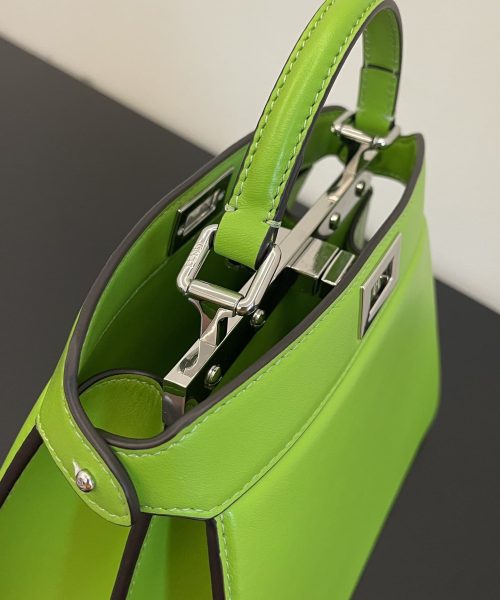 1:1 Replica Fendi Peekaboo ISeeU Petite Chartreuse Small Bag For Woman 20cm/8in
