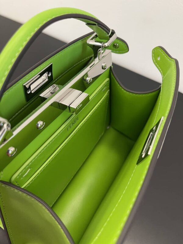 1:1 Replica Fendi Peekaboo ISeeU Petite Chartreuse Small Bag For Woman 20cm/8in