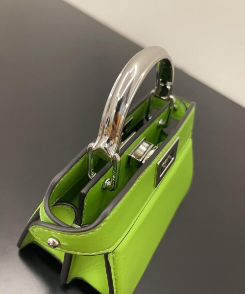 1:1 Replica Fendi Peekaboo ISeeU Petite Green Micro Bag For Woman 11cm/4.5in