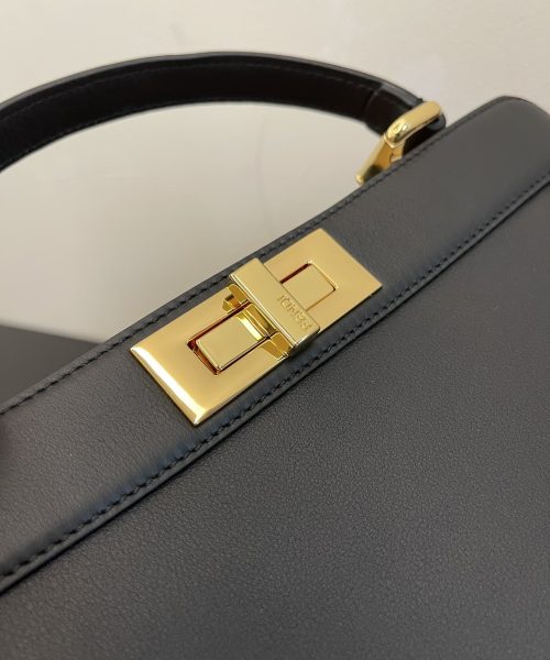1:1 Replica Fendi Peekaboo ISeeU Petite Grey Small Bag For Woman 20cm/8in