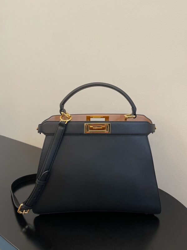 1:1 Replica Fendi Peekaboo ISeeU Petite Grey Small Bag For Woman 20cm/8in