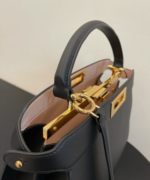 1:1 Replica Fendi Peekaboo ISeeU Petite Grey Small Bag For Woman 20cm/8in