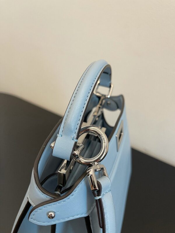 1:1 Replica Fendi Peekaboo ISeeU Petite Light Blue Small Bag For Woman 20cm/8in