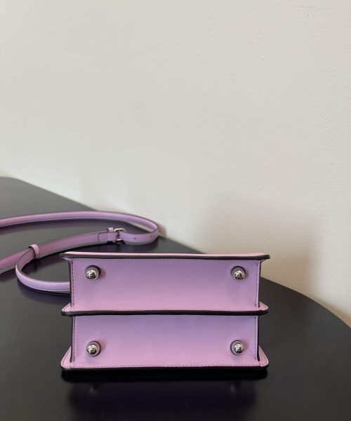 1:1 Replica Fendi Peekaboo ISeeU Petite Light Purple Small Bag For Woman 20cm/8in