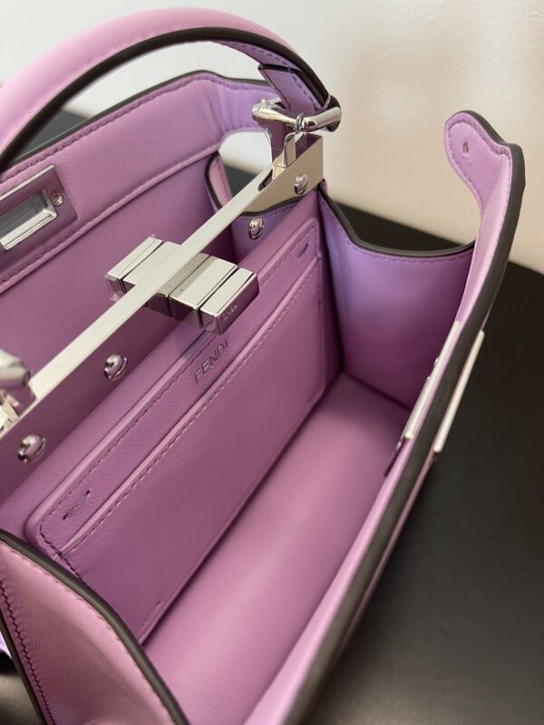 1:1 Replica Fendi Peekaboo ISeeU Petite Light Purple Small Bag For Woman 20cm/8in