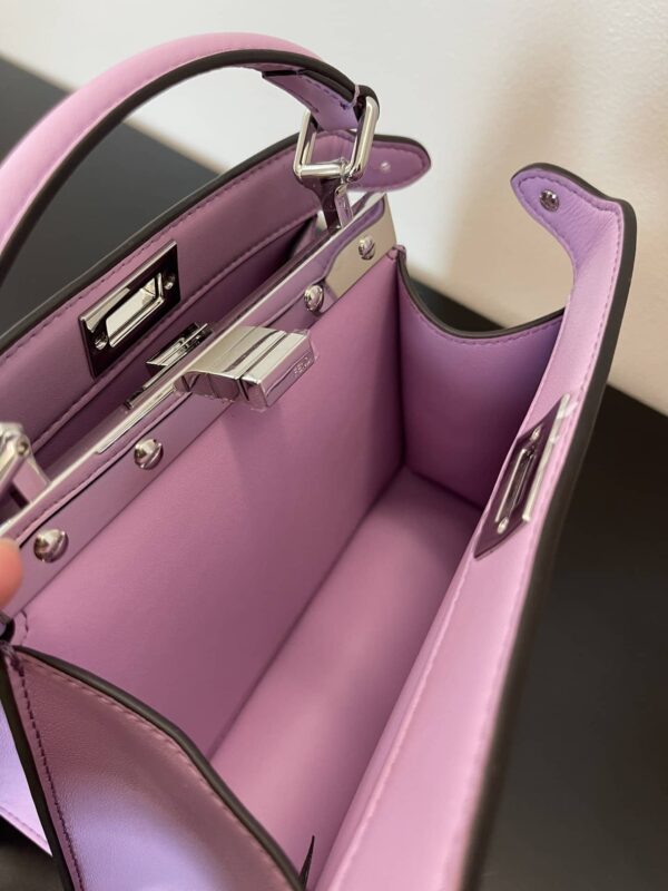 1:1 Replica Fendi Peekaboo ISeeU Petite Light Purple Small Bag For Woman 20cm/8in