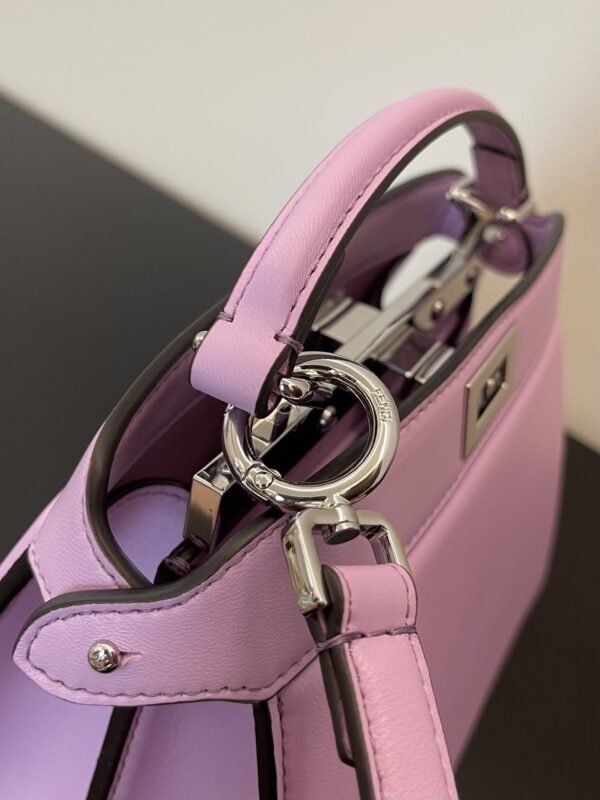 1:1 Replica Fendi Peekaboo ISeeU Petite Light Purple Small Bag For Woman 20cm/8in