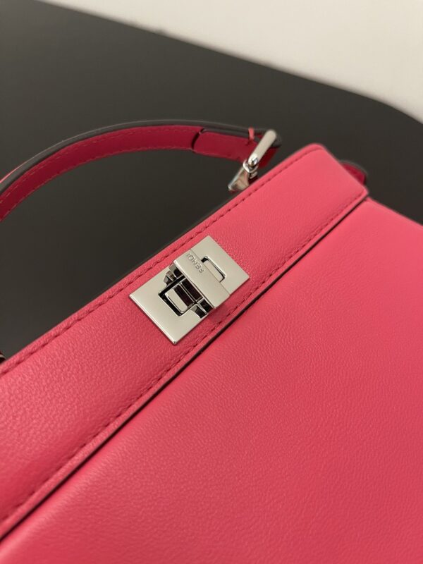 1:1 Replica Fendi Peekaboo ISeeU Petite Pink Bag Small For Woman 20cm/8in