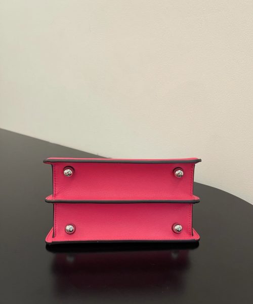1:1 Replica Fendi Peekaboo ISeeU Petite Pink Bag Small For Woman 20cm/8in