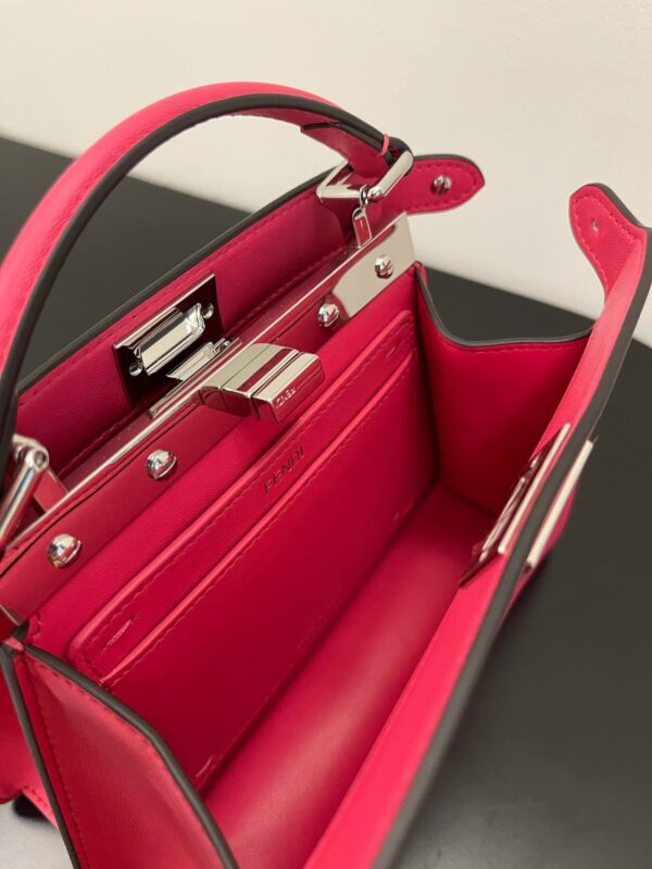 1:1 Replica Fendi Peekaboo ISeeU Petite Pink Bag Small For Woman 20cm/8in
