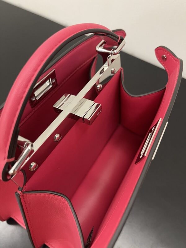 1:1 Replica Fendi Peekaboo ISeeU Petite Pink Bag Small For Woman 20cm/8in