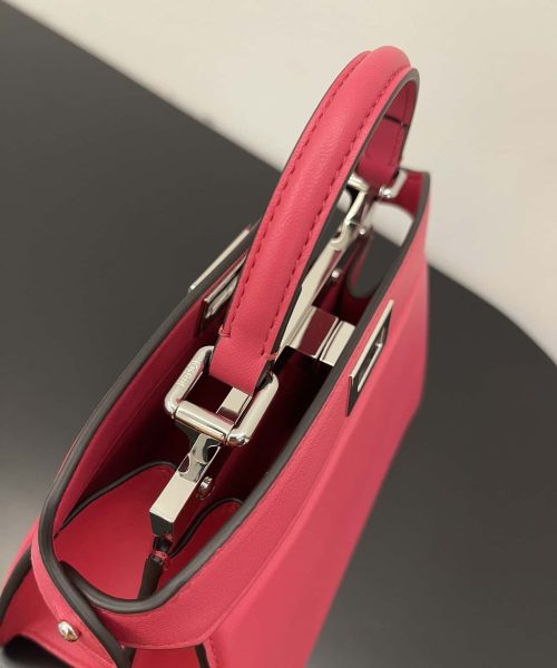 1:1 Replica Fendi Peekaboo ISeeU Petite Pink Bag Small For Woman 20cm/8in