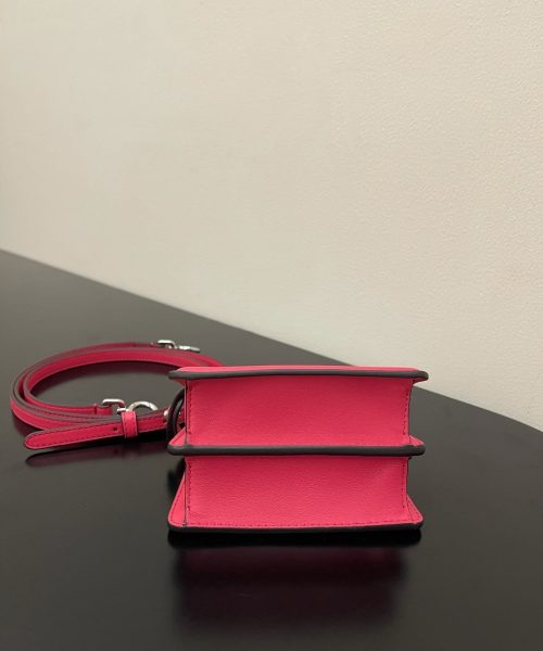 1:1 Replica Fendi Peekaboo ISeeU Petite Pink Micro Bag For Woman 11cm/4.5in