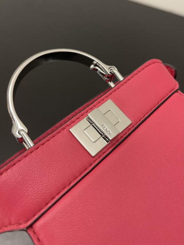 1:1 Replica Fendi Peekaboo ISeeU Petite Pink Micro Bag For Woman 11cm/4.5in