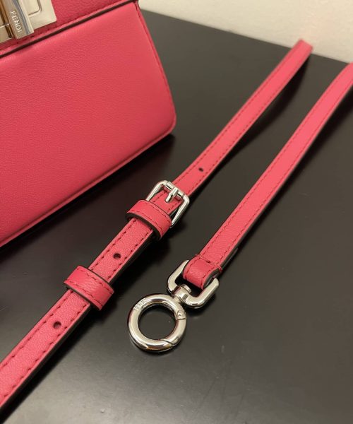 1:1 Replica Fendi Peekaboo ISeeU Petite Pink Micro Bag For Woman 11cm/4.5in