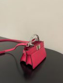 1:1 Replica Fendi Peekaboo ISeeU Petite Pink Micro Bag For Woman 11cm/4.5in