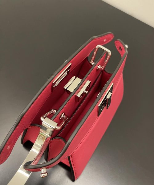 1:1 Replica Fendi Peekaboo ISeeU Petite Pink Micro Bag For Woman 11cm/4.5in