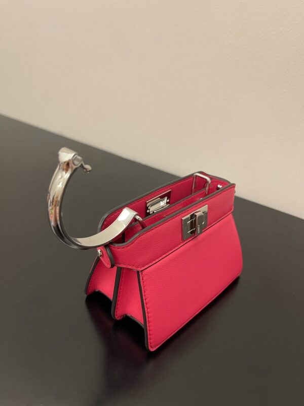 1:1 Replica Fendi Peekaboo ISeeU Petite Pink Micro Bag For Woman 11cm/4.5in