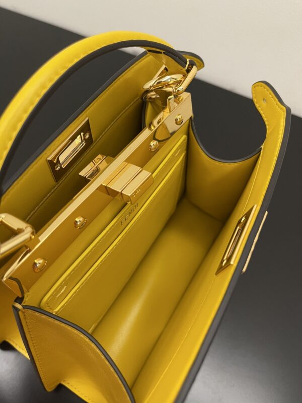 1:1 Replica Fendi Peekaboo ISeeU Petite Yellow Small Bag For Woman 20cm/8in