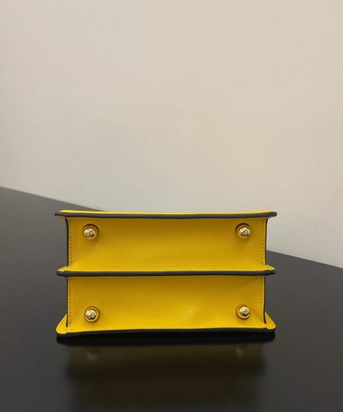 1:1 Replica Fendi Peekaboo ISeeU Petite Yellow Small Bag For Woman 20cm/8in